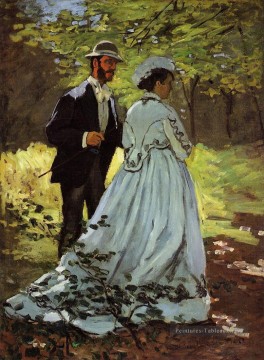  Monet Tableau - Les Strollers étudient pour le déjeuner sur l’herbe Claude Monet